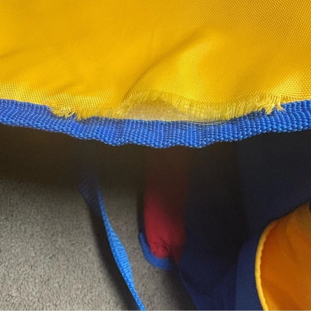 FISHER PRICE Diaper Bag Tote Cooler Bag Blue Yellow Vintage Large Travel 90's